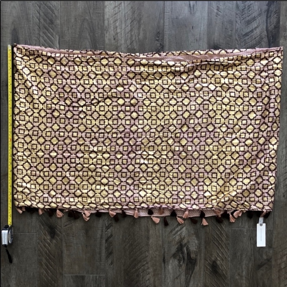 NWT Anthropologie Gold Peach Giza Infinity Scarf - Picture 3 of 13